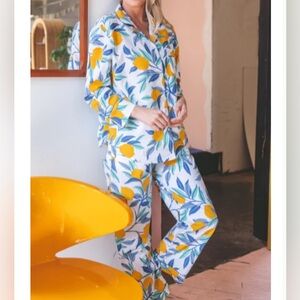 Printfresh Lemon Zest Long Sleeve Pajama Set